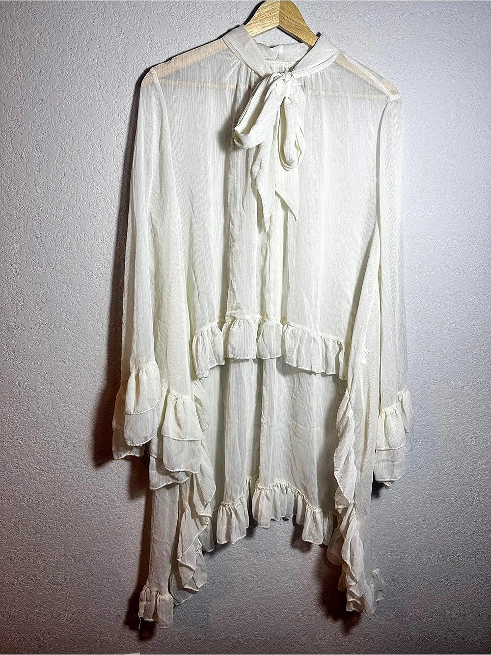 White Ruffle Tunic Like New Romantic Victorian whimsical